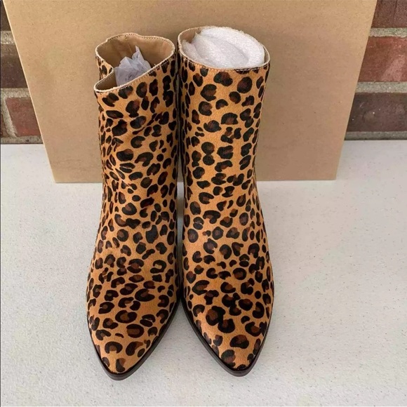 Lucky Brand Munise2 Leopard print Heel Ankle Boots women’s size US 7 M - Picture 2 of 9